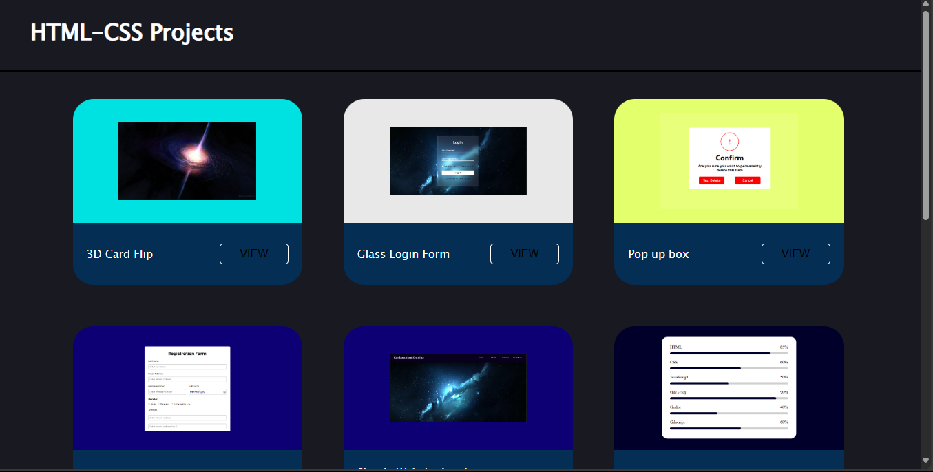 HTML CSS mini projects